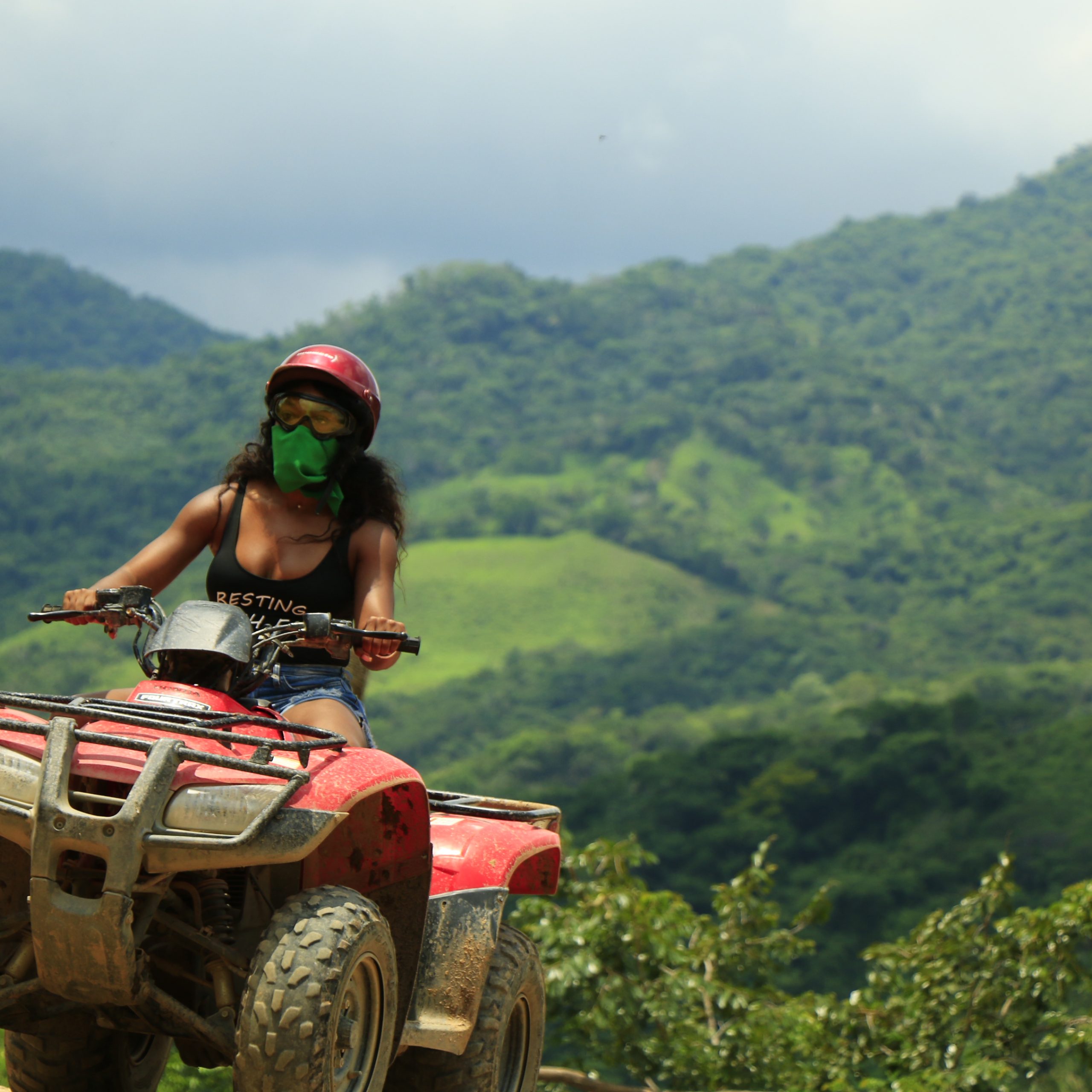 Now you are using the ziplines among the jungle and riding the ATV.